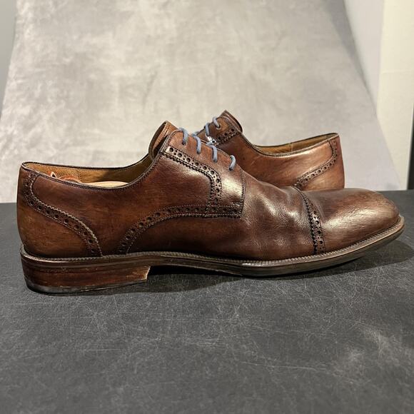 Magnanni Oxford Shoes Mens Size 13 Brown Cap Toe Brogue Leather Dress 10113 main image 9
